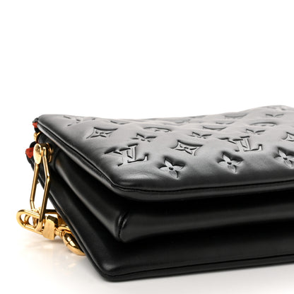 Louis Vuitton Lambskin Embossed Monogram Coussin BB Black 8 of 10