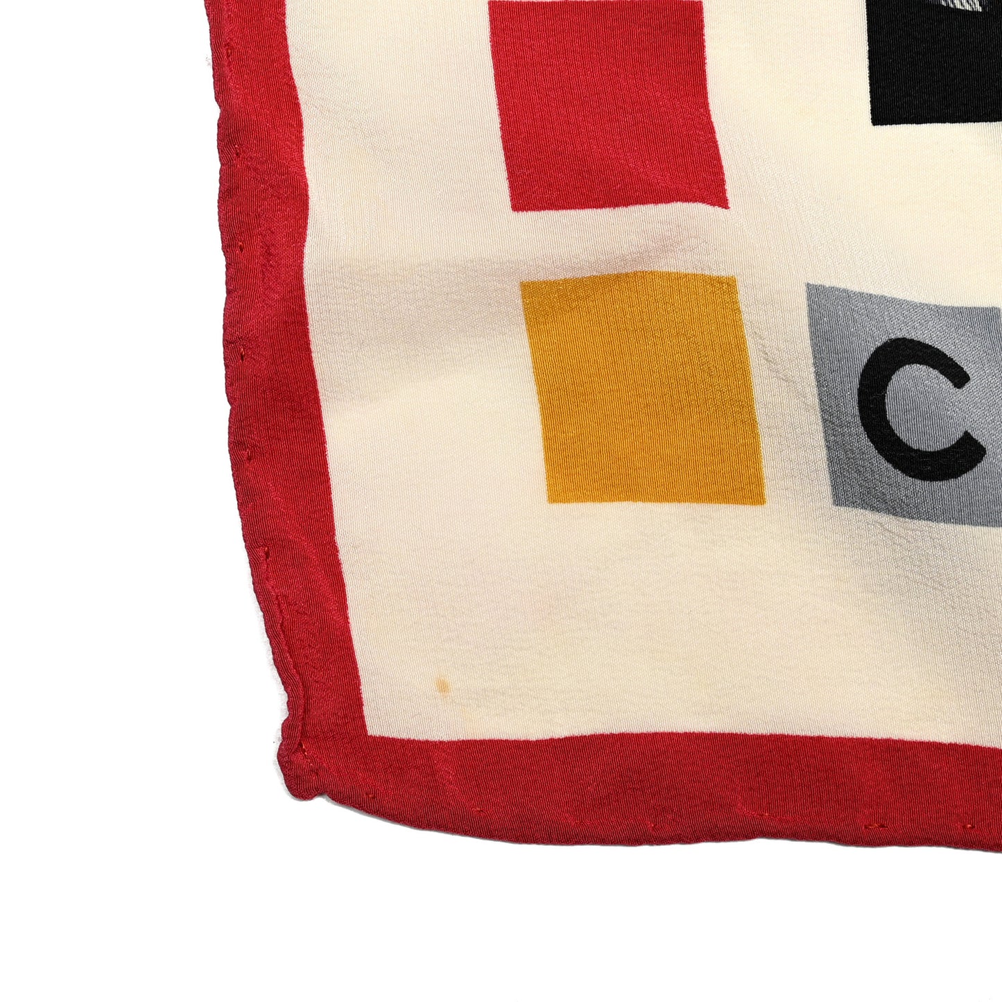 Silk CC Love Letters Square Scarf Multicolor