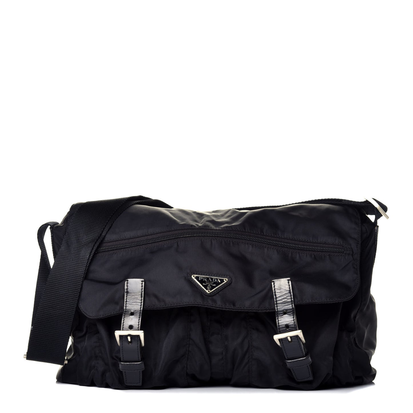 Nylon Vela Messenger Bag Black