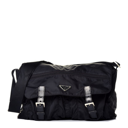 Prada Nylon Vela Messenger Bag Black 1 of 8