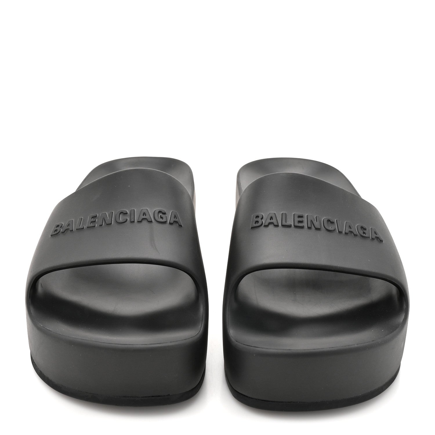 BALENCIAGA ブラックサンダル サイズ35 Balenciaga Rubber Chunky Platform Slide Sandals 35 Black 1830259