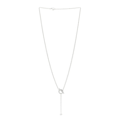 Hermes 18K White Gold Diamond Finesse Lariat Necklace 3 of 5