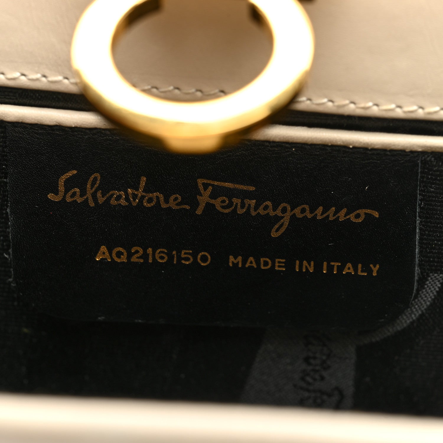 Salvatore Ferragamo Calfskin Gancini Mini Chain Crossbody Ivory 6 of 9