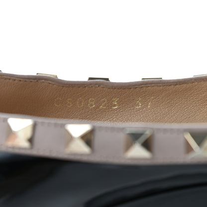 Valentino Garavani Patent Rockstud 70mm Wedges 37 Black Poudre 9 of 13