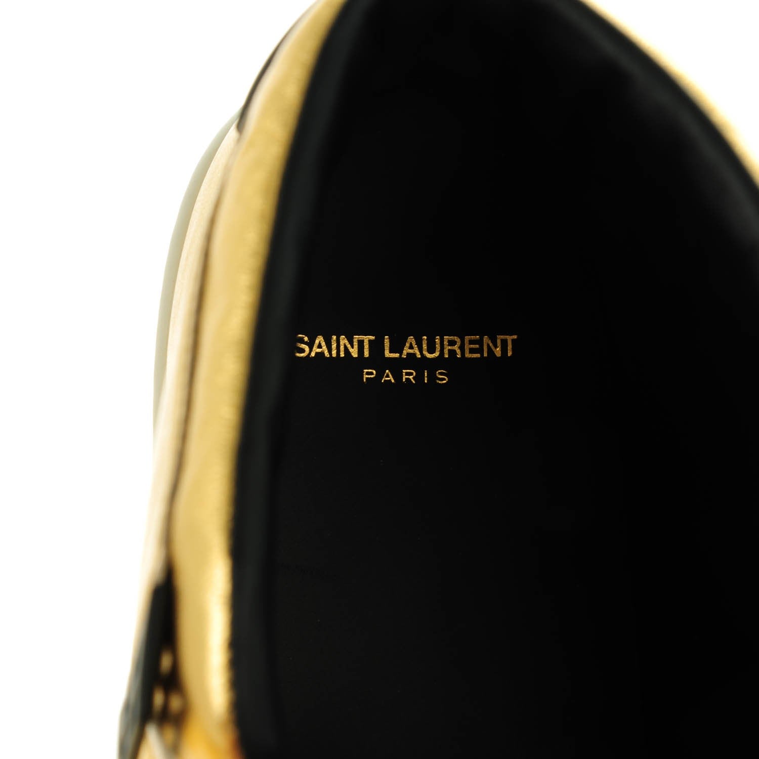 Saint Laurent Metallic Lambskin Signature Court Classic SL/24H High Top Sneakers 46 Gold Nero Black 7 of 8
