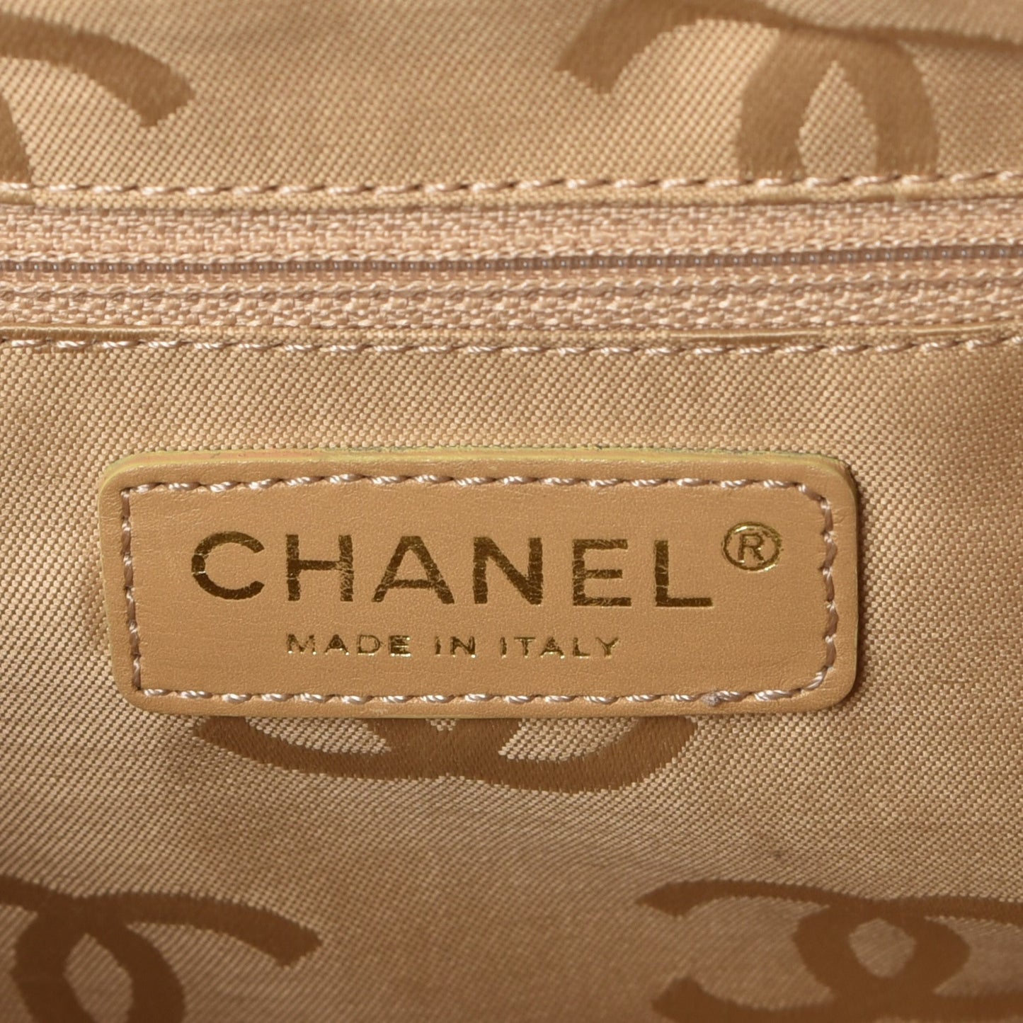 Calfskin Quilted Wild Stitch Bag Beige
