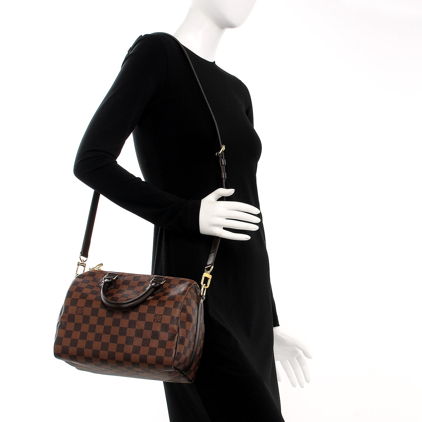 Damier Ebene Speedy Bandouliere 25