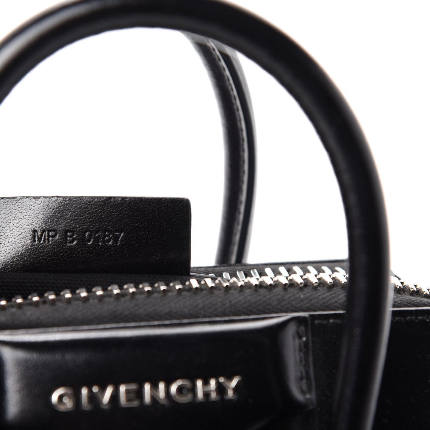 Shiny Lord Calfskin Mini Antigona Black