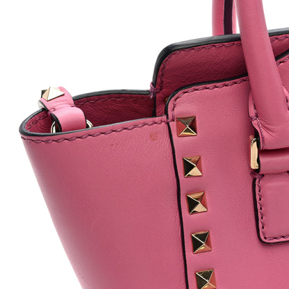 Valentino Garavani Vitello Mini Rockstud Double Handle Tote Peony 10 of 10