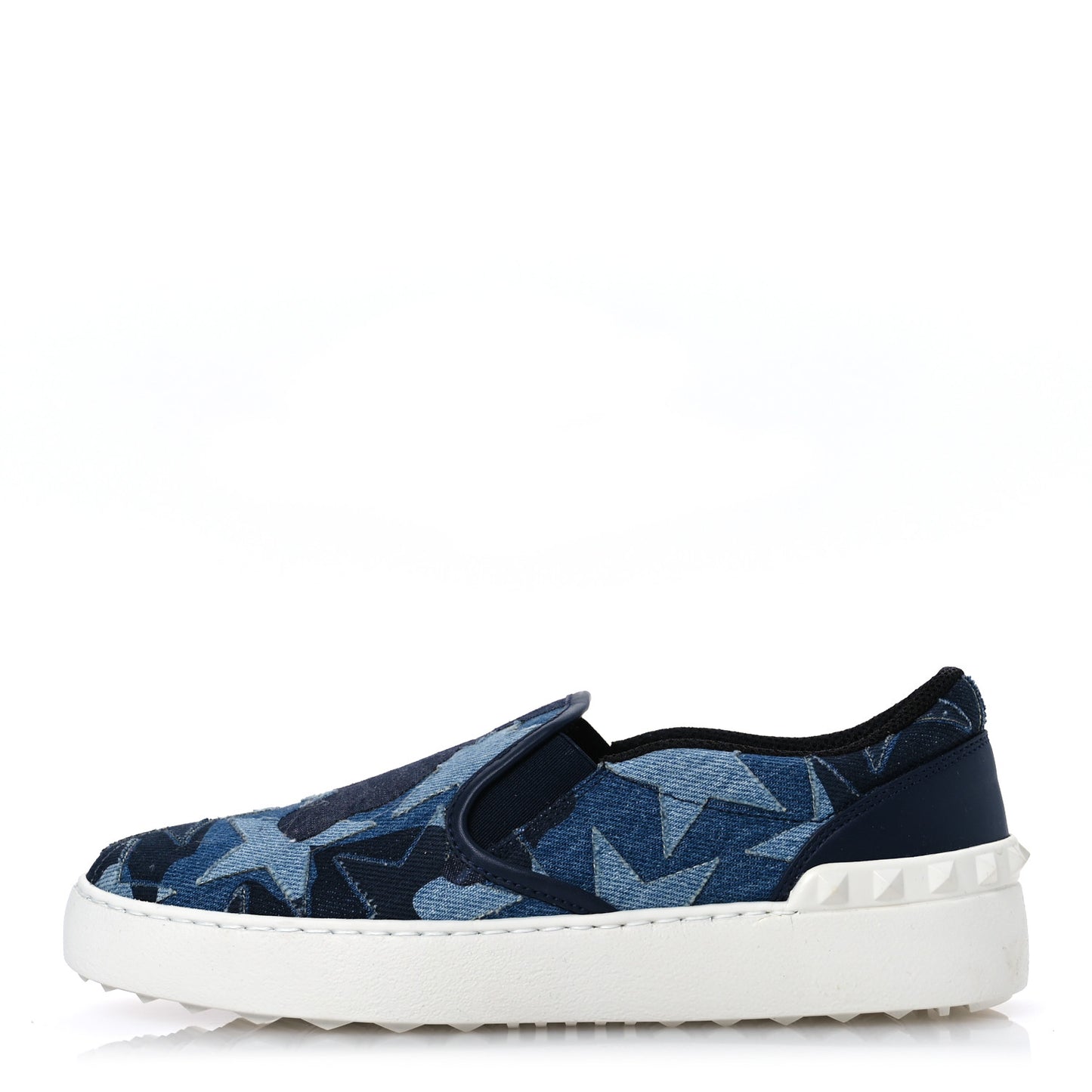 Denim Camustars Rockstud Slip On Sneakers 36 Blue