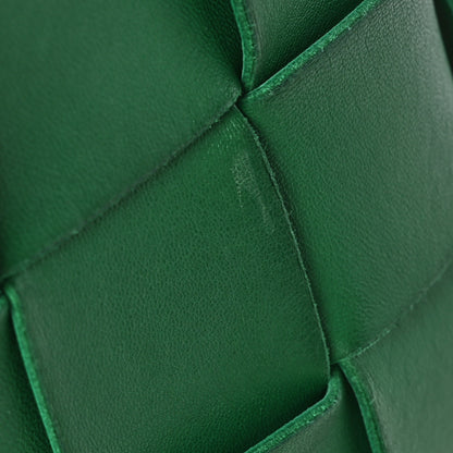 Bottega Veneta Lambskin Maxi Intrecciato Cassette Messenger Racing Green 9 of 9