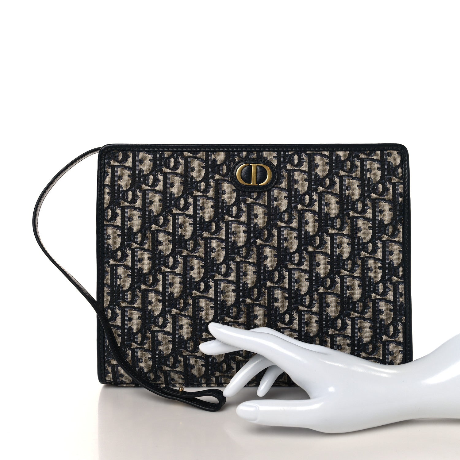 Christian Dior Oblique 30 Montaigne Pouch Blue 3 of 22
