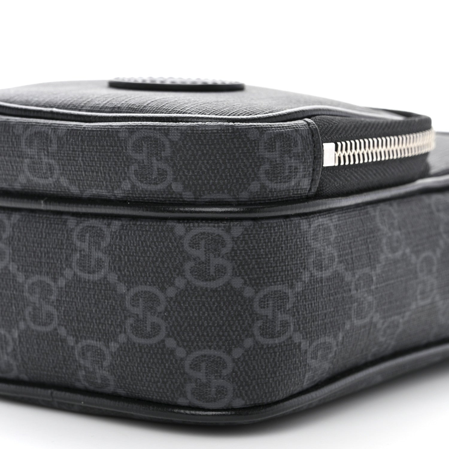 Gucci GG Supreme Monogram Azalea Calfskin Mini Retro Interlocking G Bag Black 11 of 11