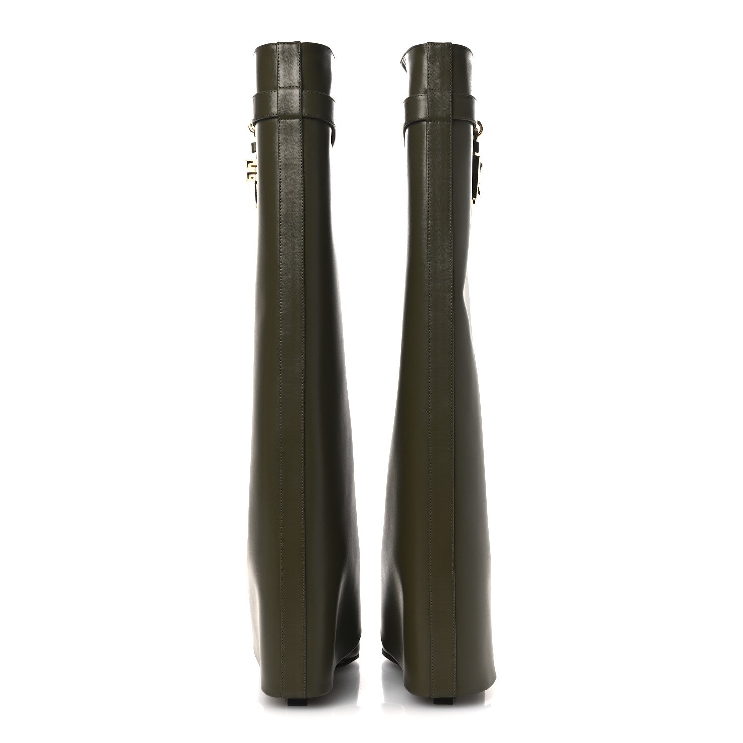 Givenchy Box Calfskin Shark Lock Pant Boots 41 Dark Khaki 6 of 12