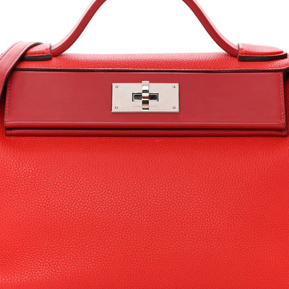 Hermes Taurillon Maurice Swift 24/24 29 Rouge De Coeur Rouge Piment 8 of 18