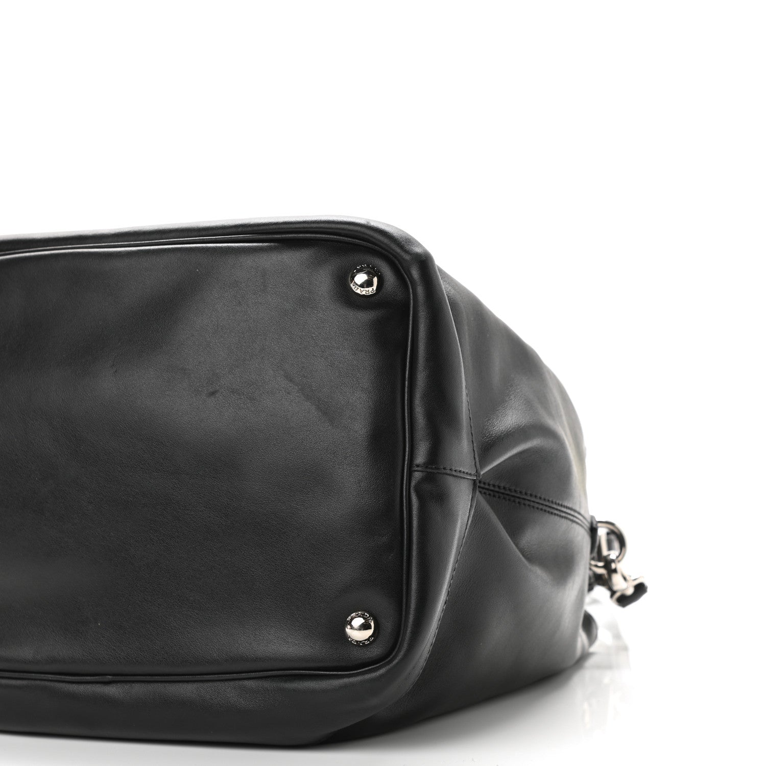 Prada Soft Calfskin Bucket Bag Black 8 of 8