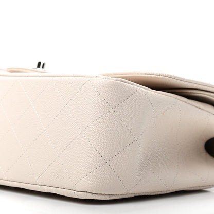 Chanel Caviar Quilted Jumbo Double Flap White 7 of 11