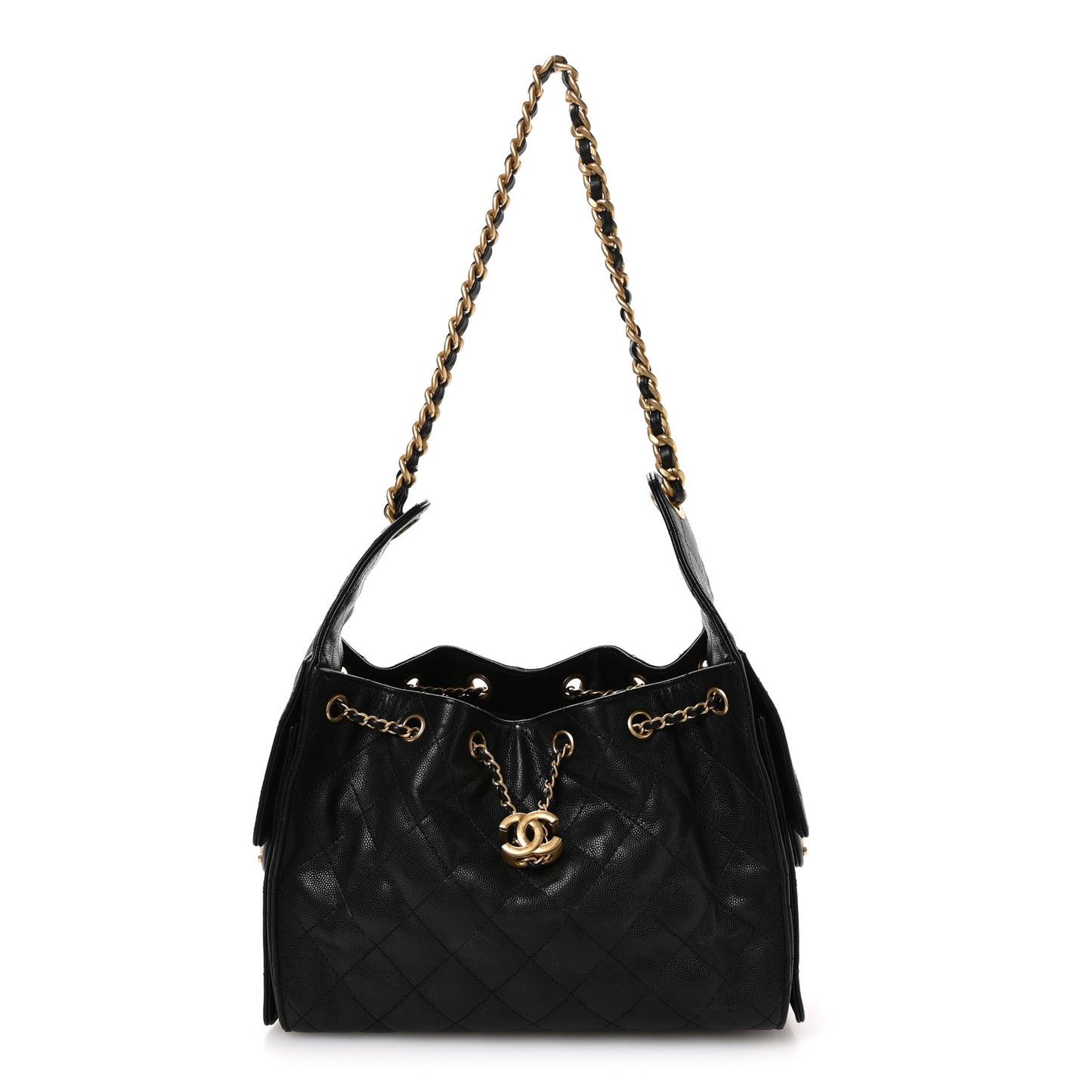 Caviar Quilted Small Chanel 25 Handbag Black