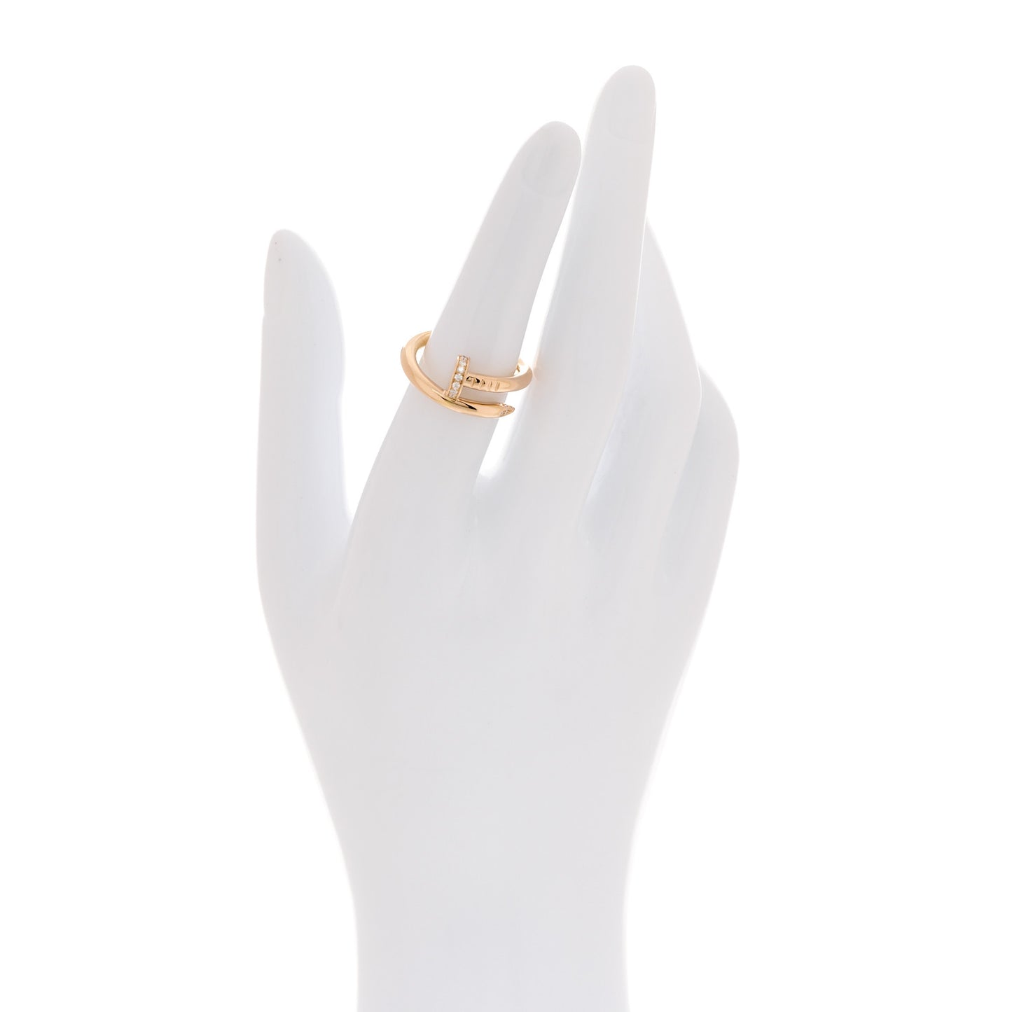 18K Pink Gold Diamond Juste Un Clou Ring 53 6.25