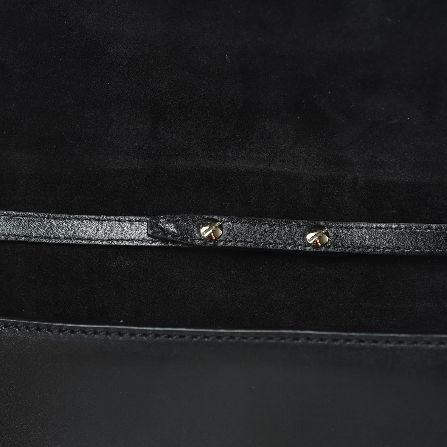 Valentino Garavani Vitello Demilune Chain Clutch Black 16 of 17