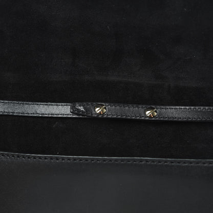 Valentino Garavani Vitello Demilune Chain Clutch Black 16 of 17