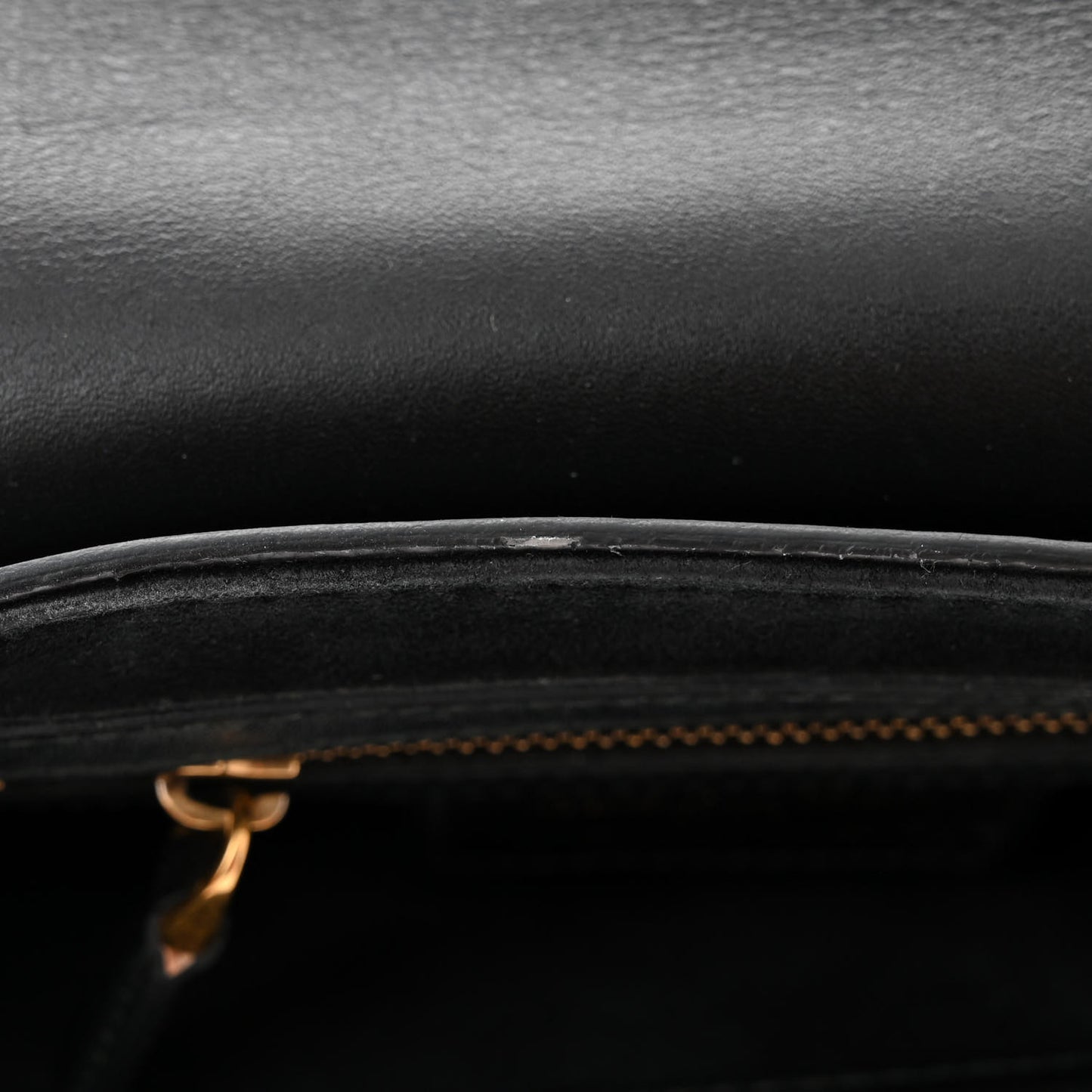 Calfskin D Fence Saddle Bag Black