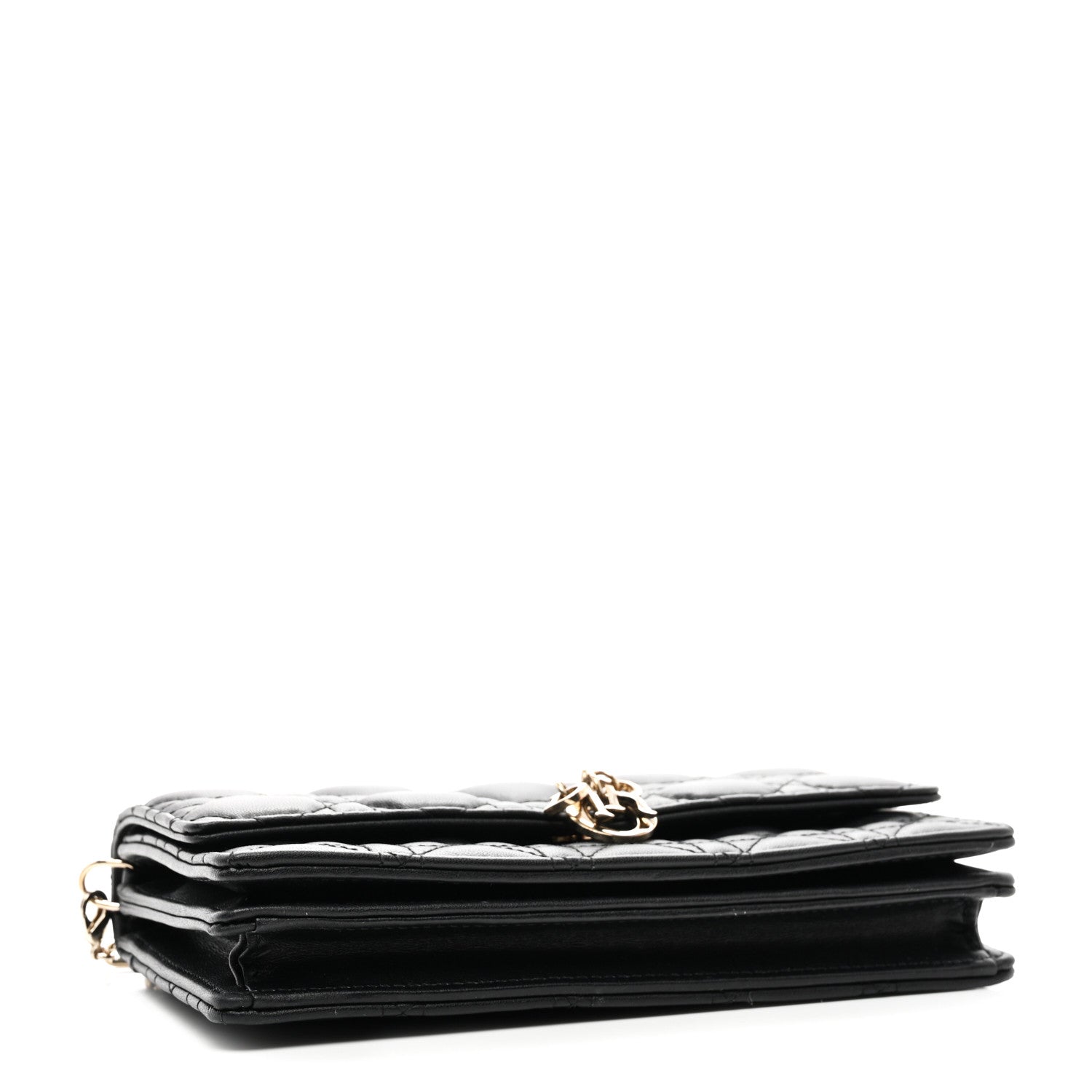 Christian Dior Lambskin Cannage Miss Dior Chain Pouch Black 4 of 12