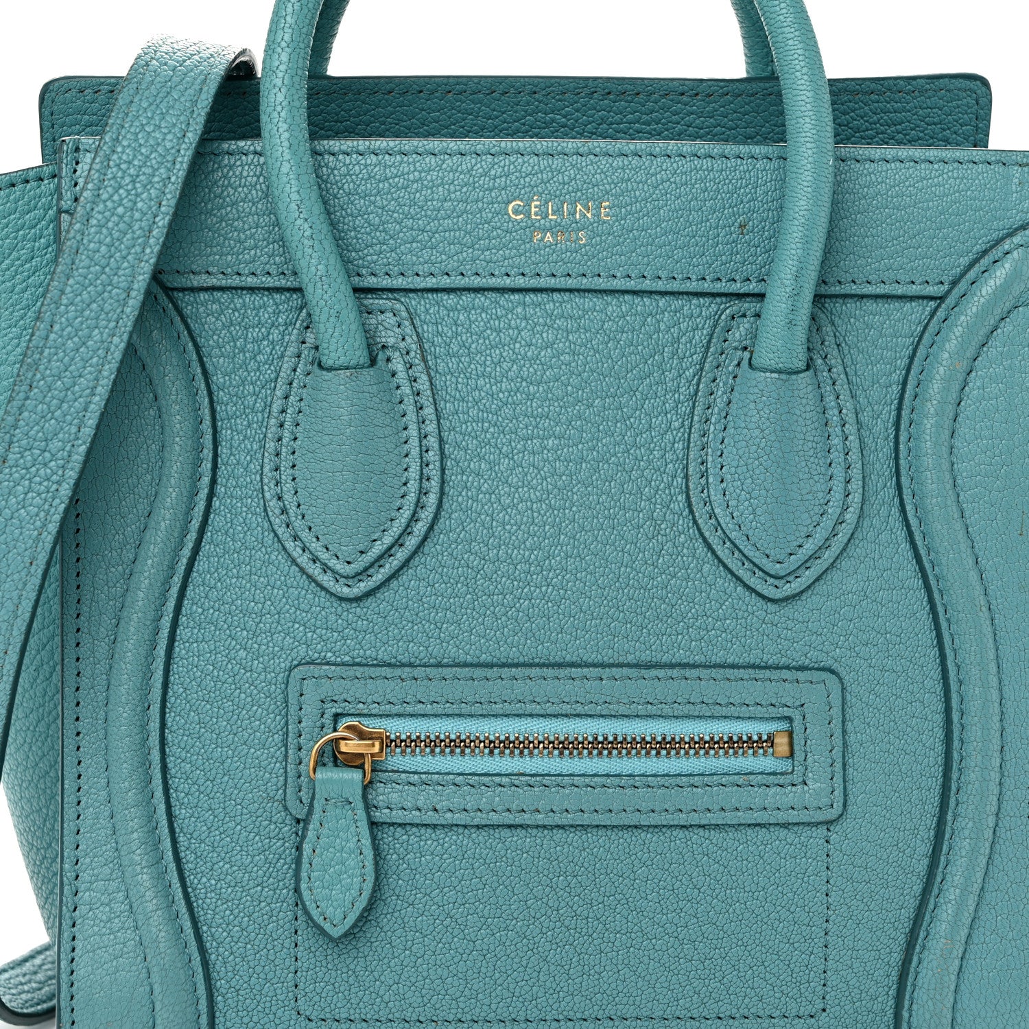 Celine Goatskin Nano Luggage Antarctic 8 of 12