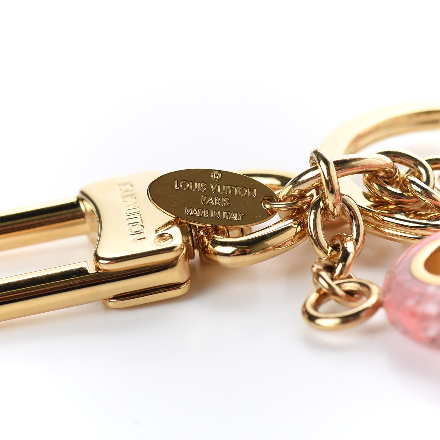 Colorline Bag Charm Key Holder Pink Glitter