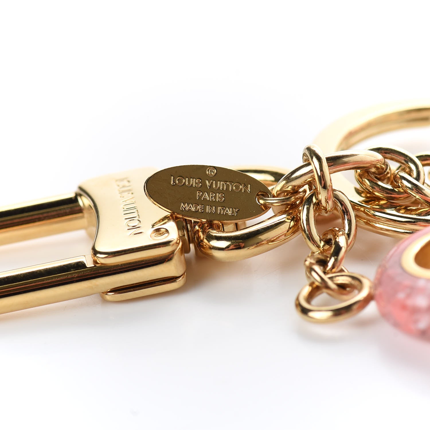 Louis Vuitton Colorline Bag Charm Key Holder Pink Glitter 3 of 4