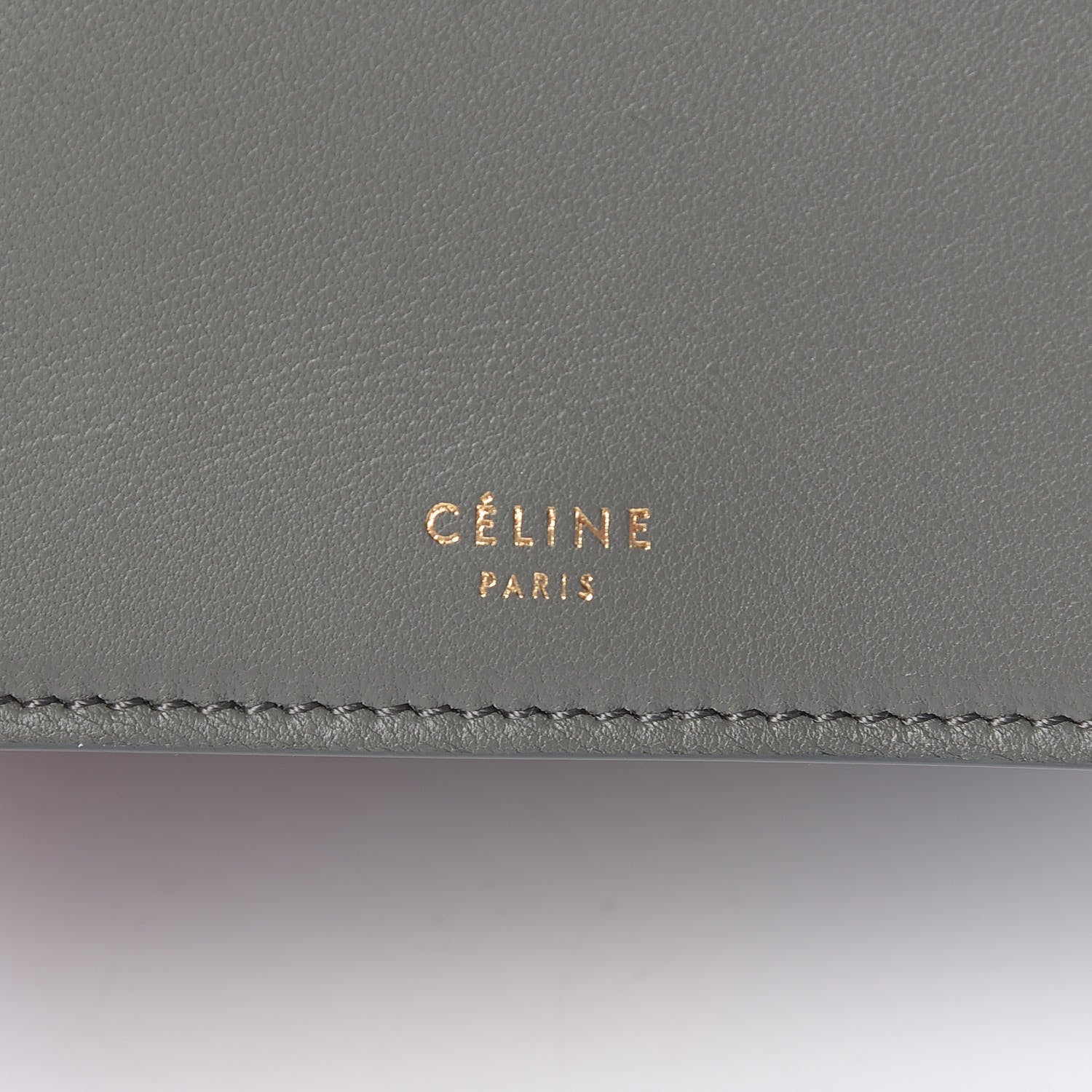 Celine Smooth Calfskin Compact Wallet Smoke 6 of 11
