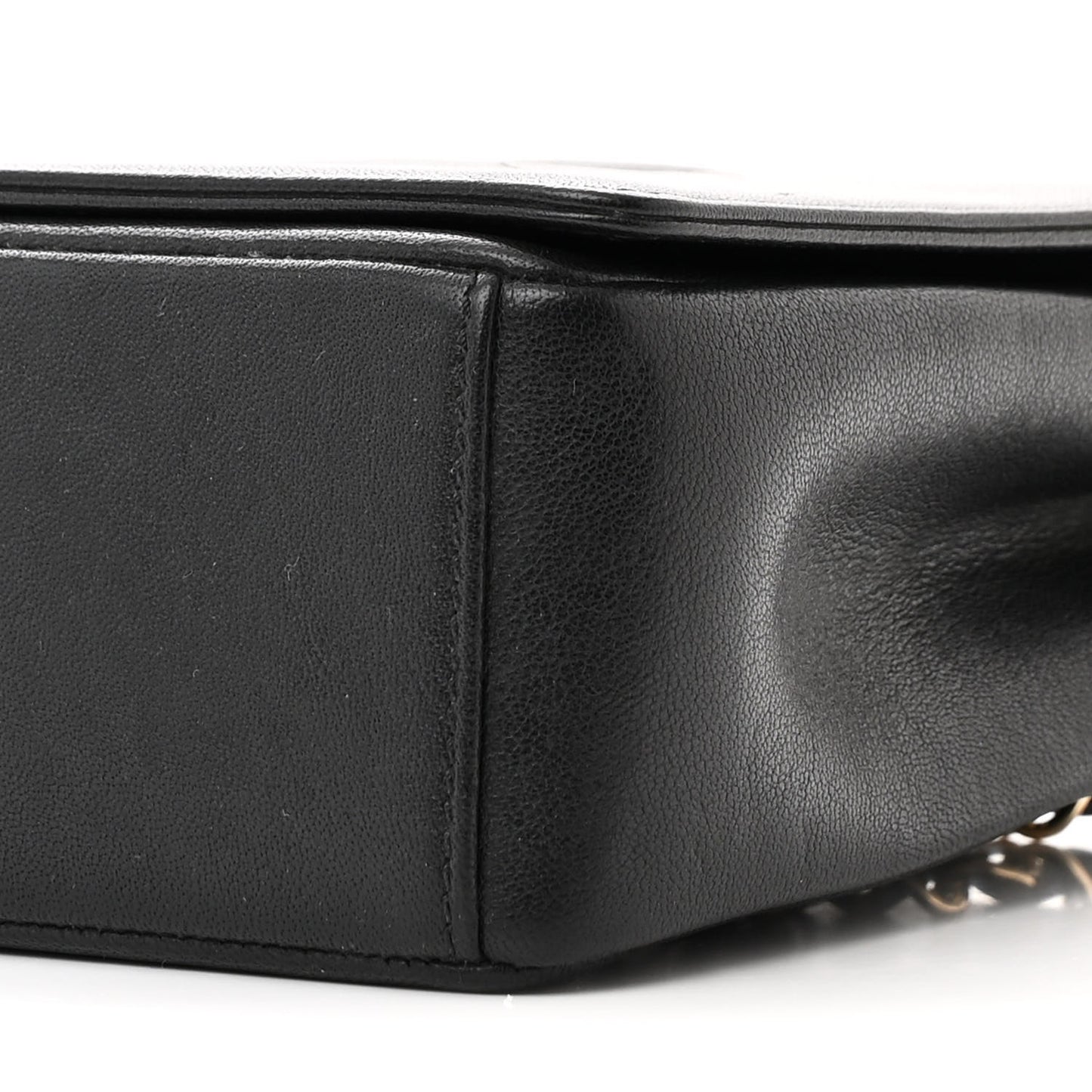 Sheepskin Chevron Quilted Vintage Mademoiselle Flap Black