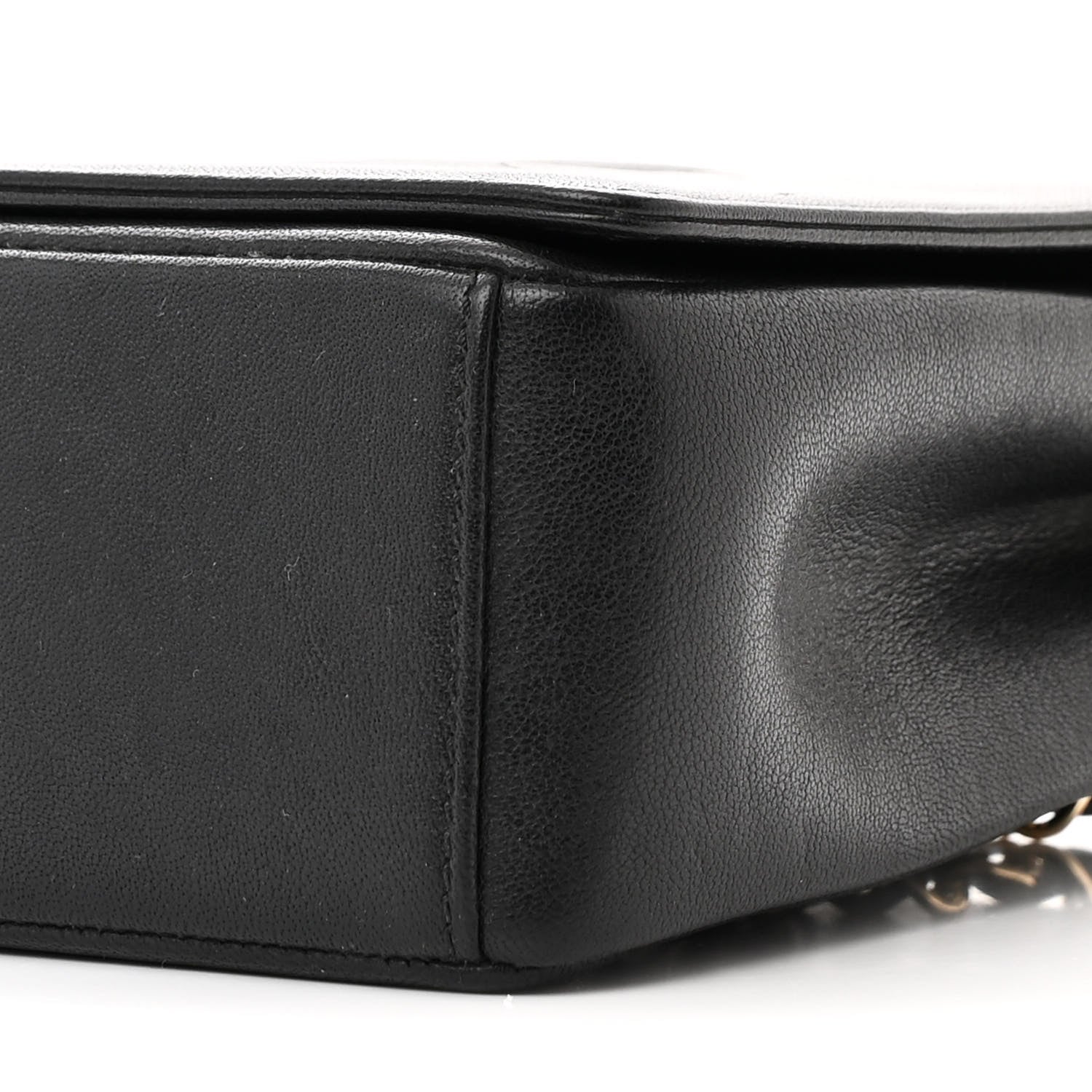 Chanel Sheepskin Chevron Quilted Vintage Mademoiselle Flap Black 10 of 11