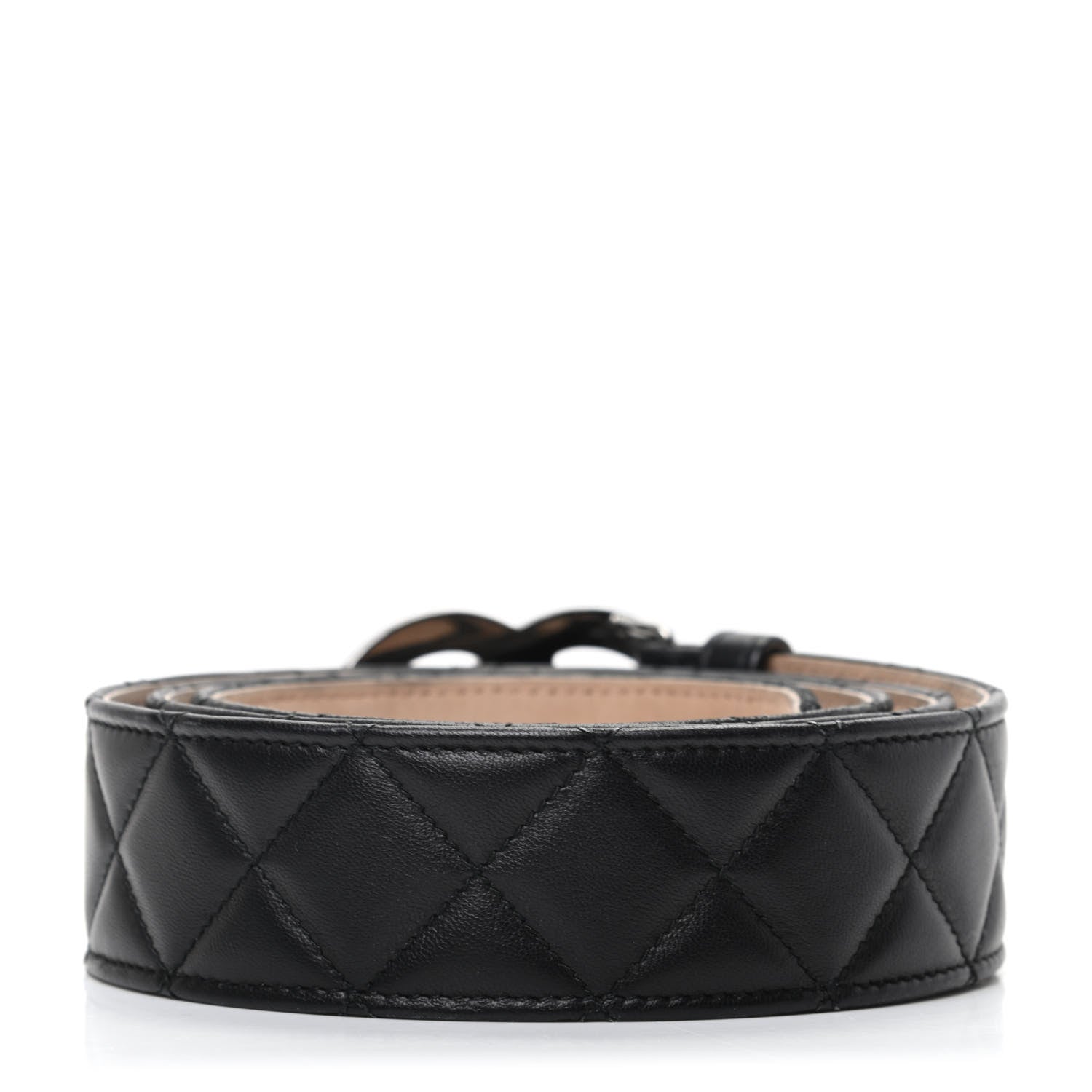 Chanel Lambskin Quilted CC Belt 100 40 Black 2 of 7