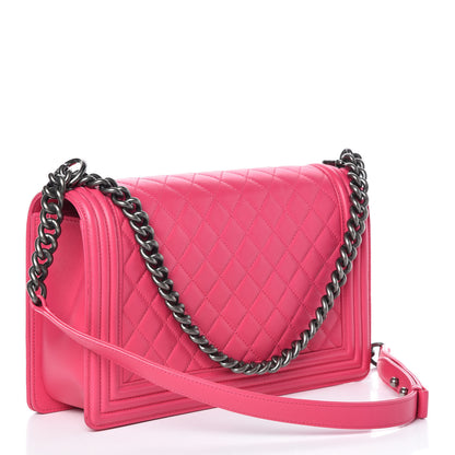 Chanel Lambskin Quilted New Medium Boy Flap Pink 3 of 7