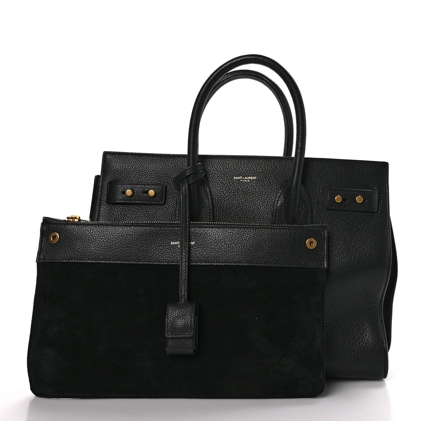 Grained Calfskin Small Supple Sac De Jour Black