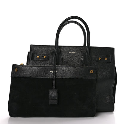 Saint Laurent Grained Calfskin Small Supple Sac De Jour Black 3 of 12