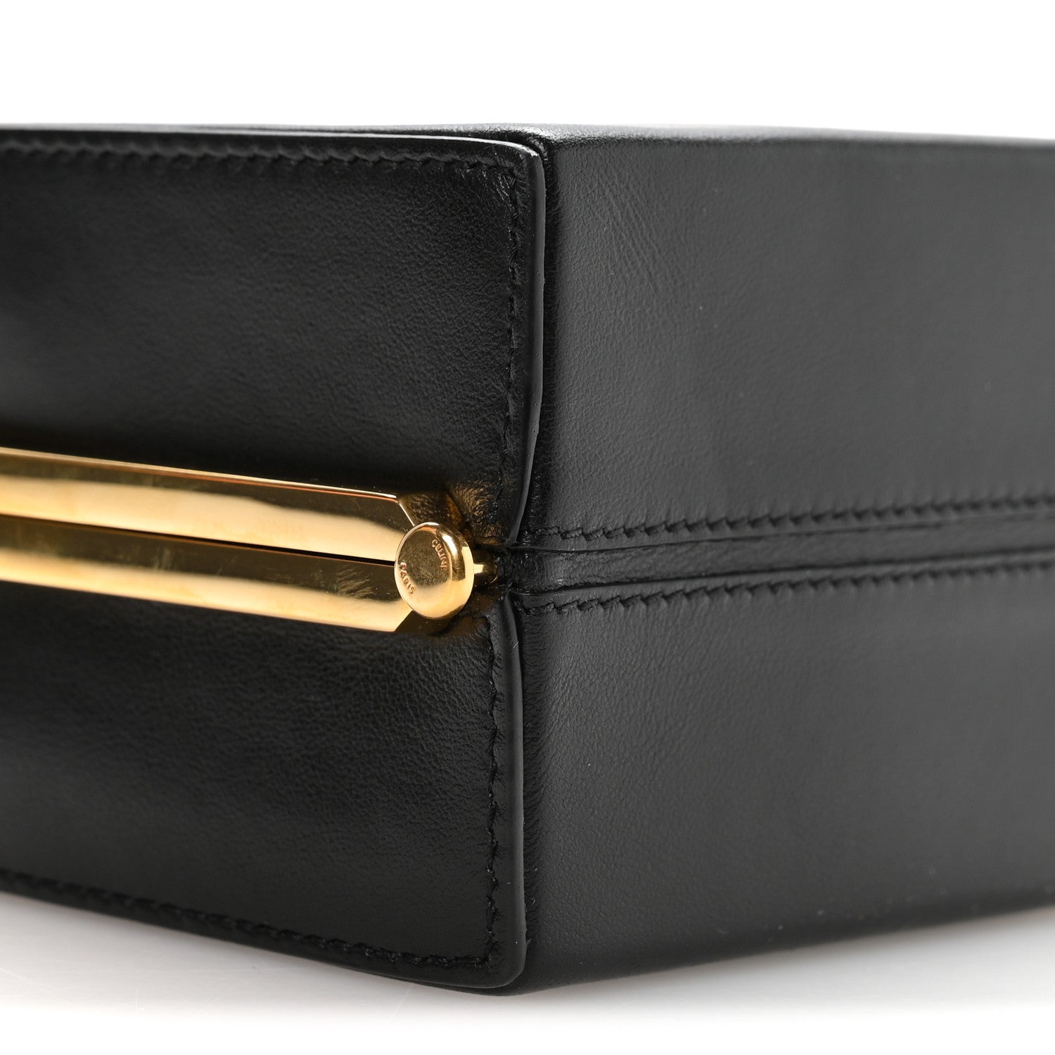 Celine Shiny Calfskin Lana Triomphe Minaudiere Black 10 of 11