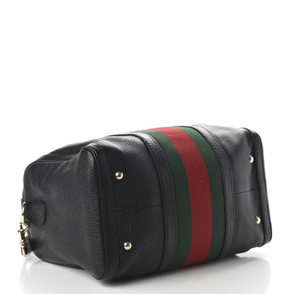 Gucci Calfskin Vintage Web Medium Boston Black 4 of 10