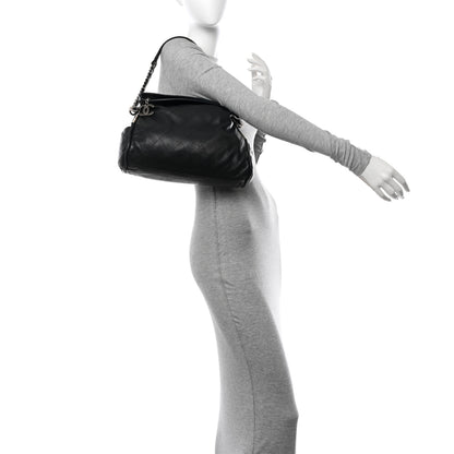 Chanel Lambskin Stitched Medium Ultimate Soft Tote Black 2 of 11