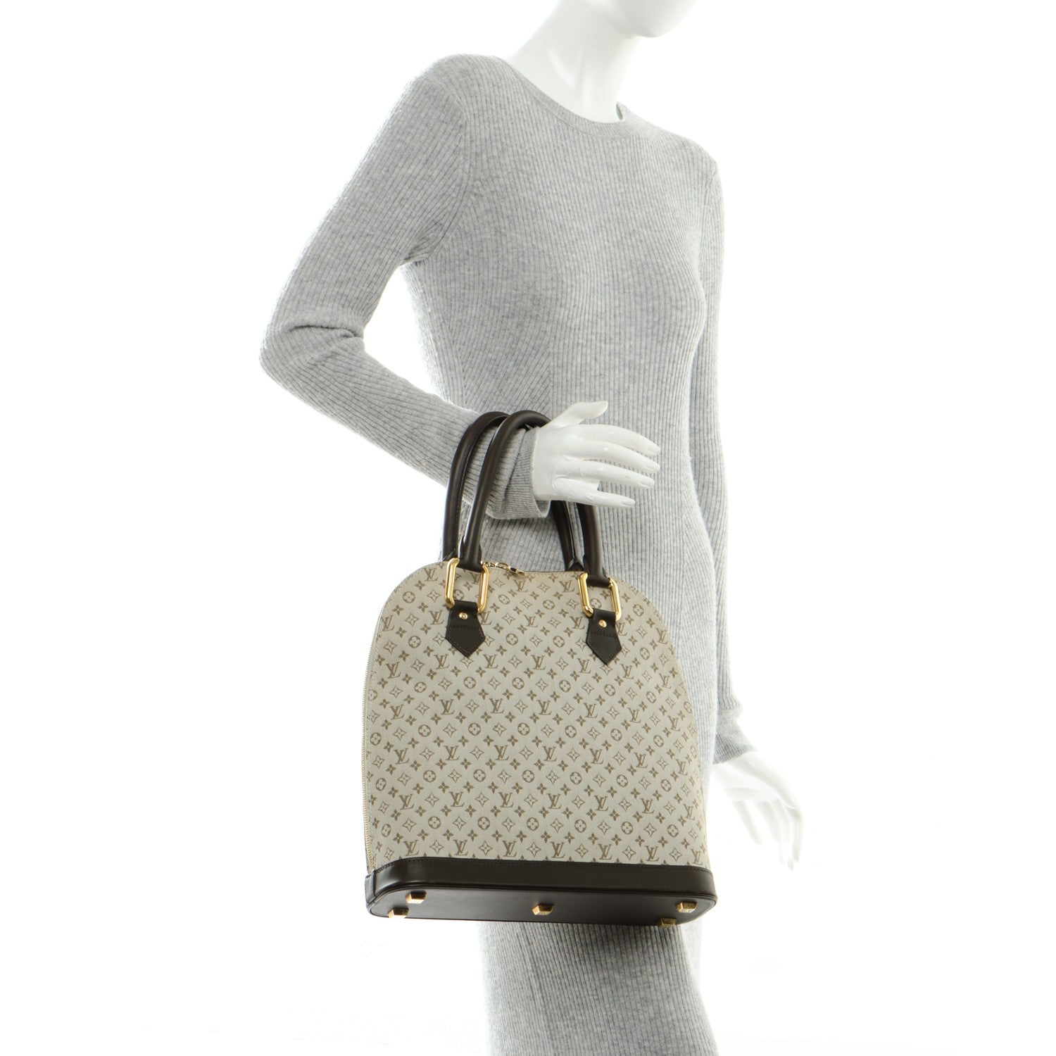 Louis Vuitton Mini Monogram Alma Haut Tote Olive 2 of 9