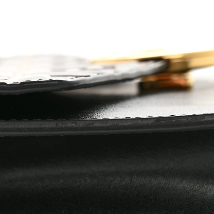 Fendi Vitello Cruise F is Fendi Bi-Color FF 1974 Embossed Medium Envelope Wallet On Chain Black Maya 15 of 15