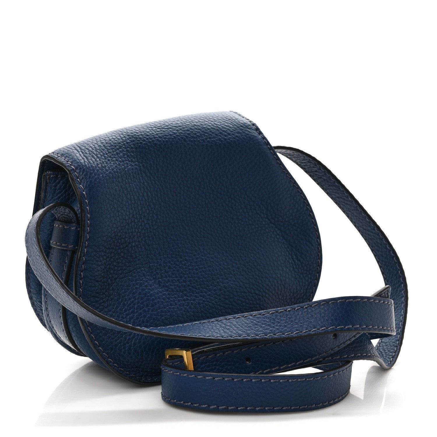 Chloe Calfskin Mini Marcie Round Crossbody Bag Royal Navy 3 of 8
