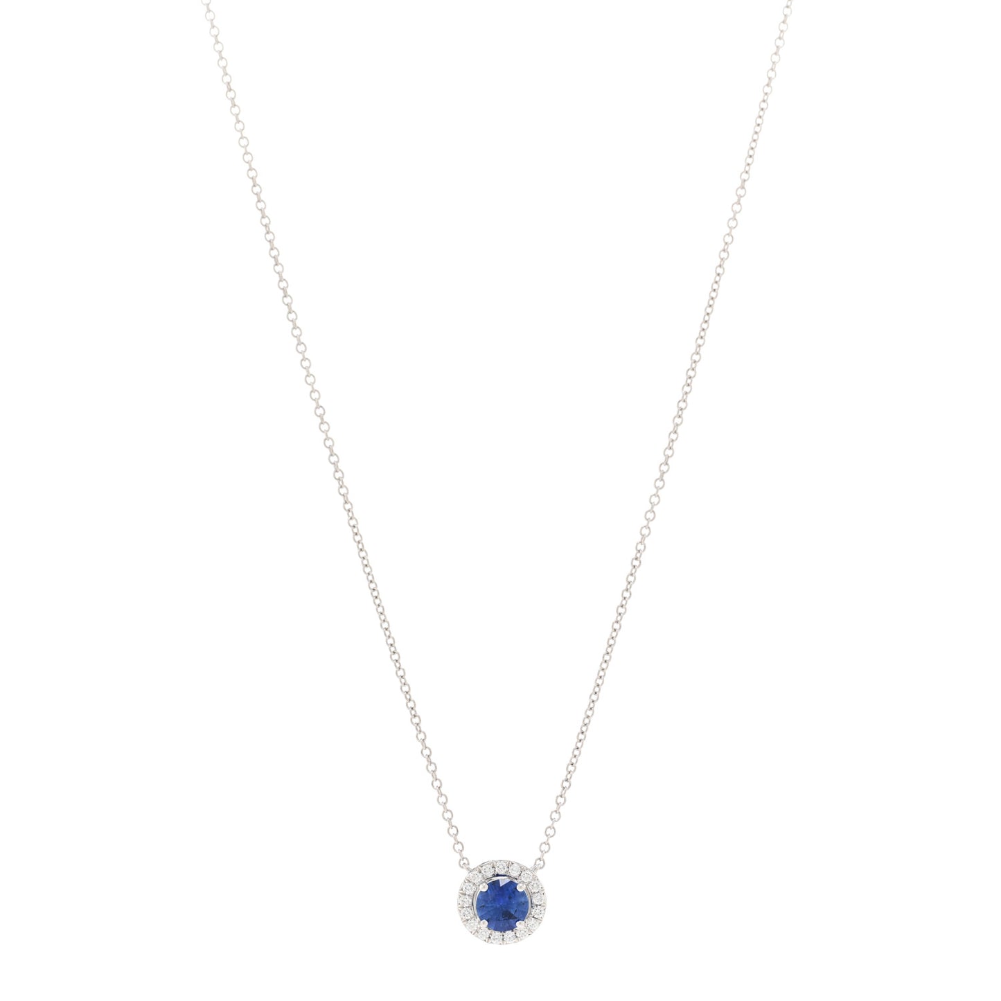 Platinum Diamond Tanzanite Soleste Pendant Necklace