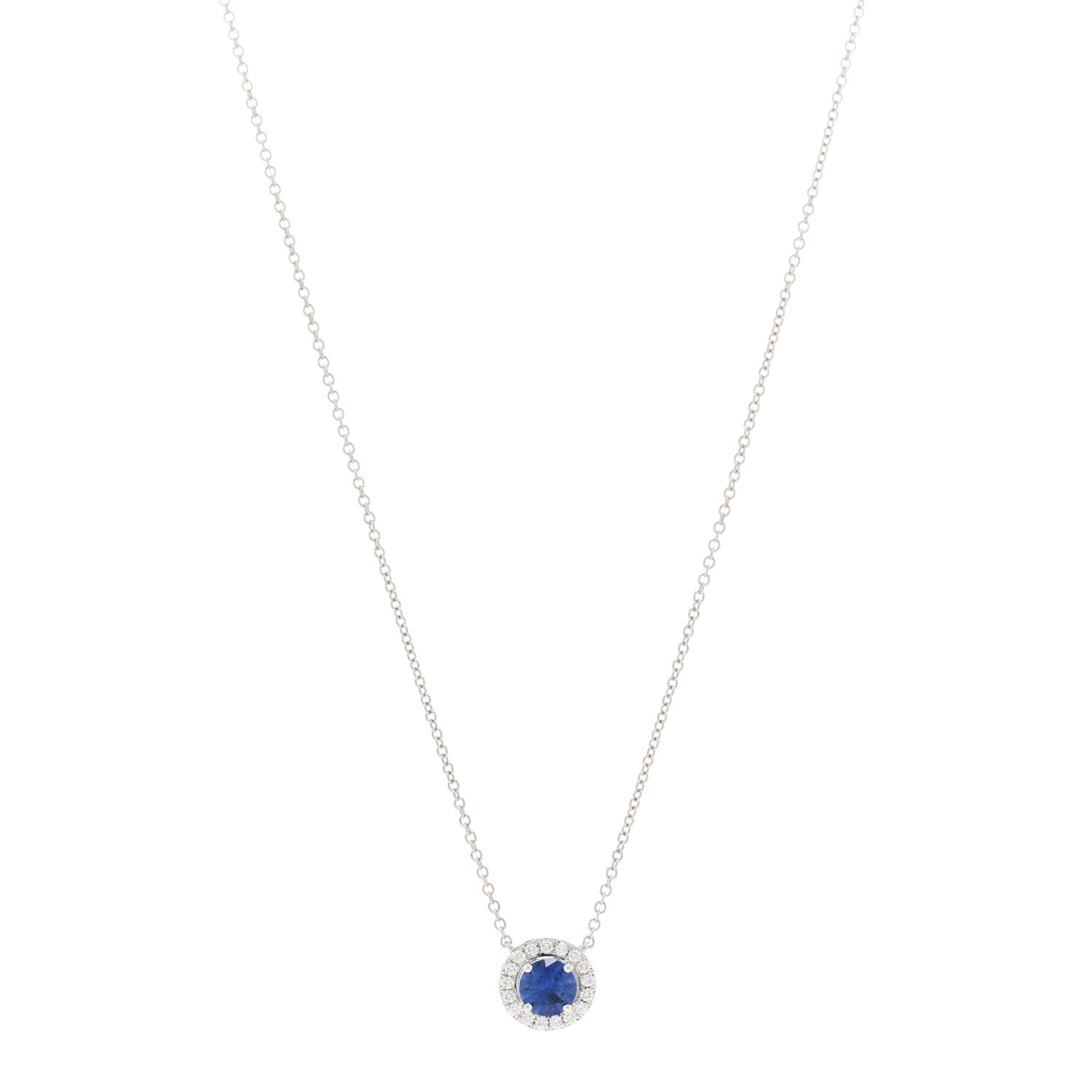 Tiffany Platinum Diamond Tanzanite Soleste Pendant Necklace 1 of 5