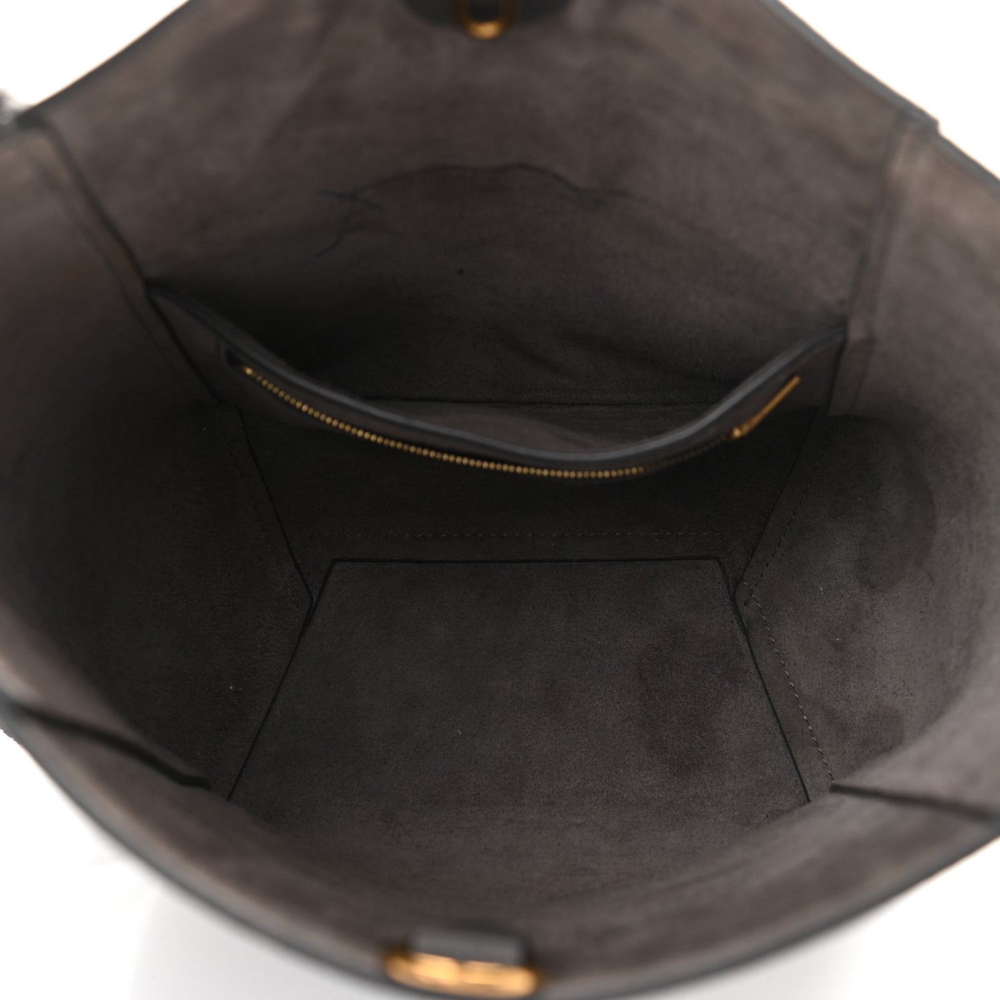 Soft Grained Calfskin Small Sangle Bucket Bag Grey