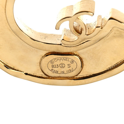 Chanel Metal CC No 5 Earrings Gold Black 4 of 4