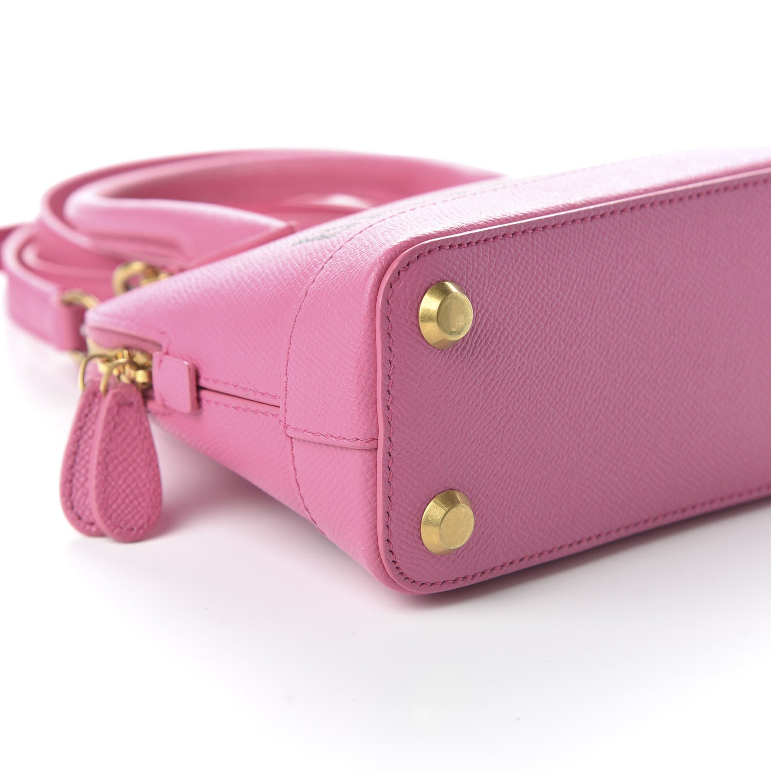 Balenciaga Signature Grained Calfskin Logo XXS Ville Top Handle Bag Rose Bubblegum Black 6 of 9