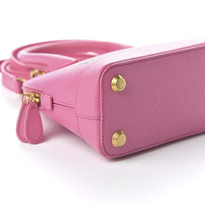Balenciaga Signature Grained Calfskin Logo XXS Ville Top Handle Bag Rose Bubblegum Black 6 of 9