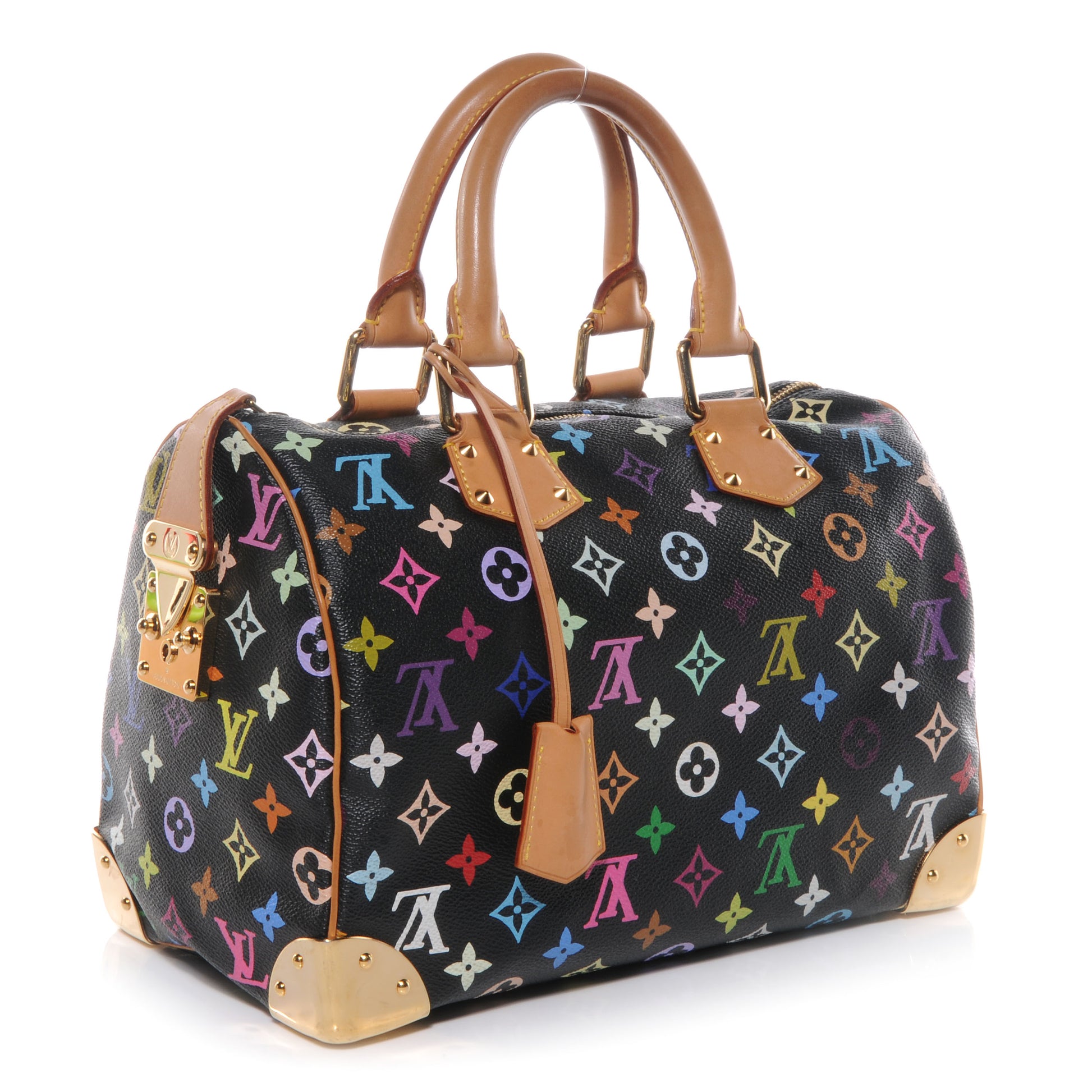 Louis Vuitton Monogram Multicolor Speedy 30 Black 3 of 7